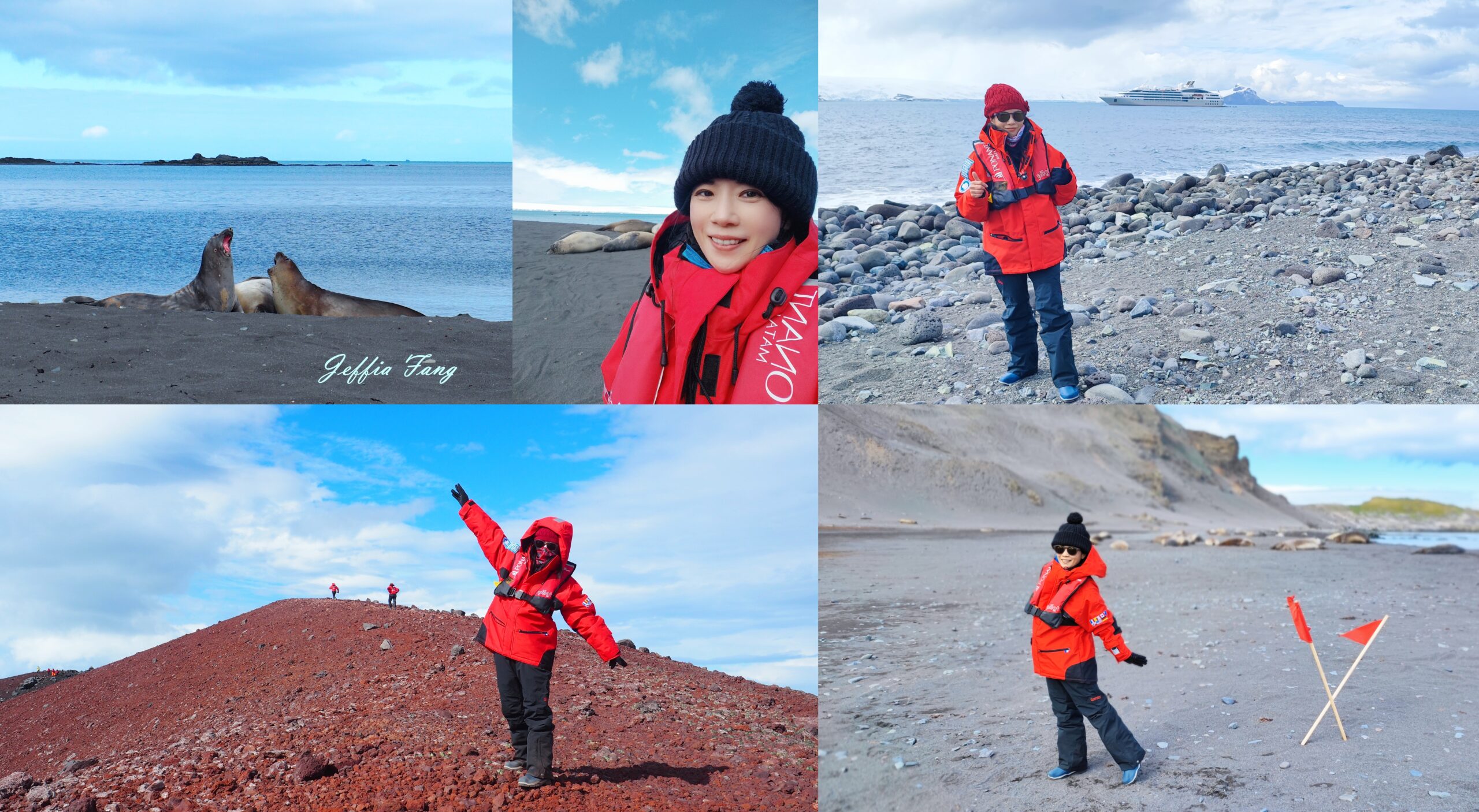 Antarctica,企鵝島Penguin Island,利文斯頓島Livingston Island,南極巡遊,南極旅遊,南極登島,南設得蘭群島South Shetlands,星輝號Le Lyrial,極地之旅,欺騙島,沃克灣漢那角Walker Bay in Hannah Point,特勒風灣Telefon Bay,迪塞普遜島Deception Island,迪肯峰Deacon Peak,鳳凰旅遊,龐洛PONANT郵輪