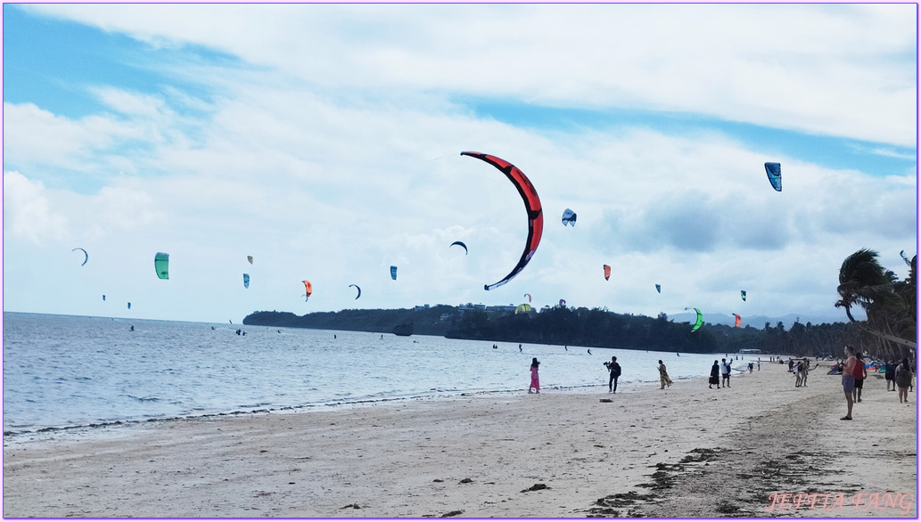 Boracay,布拉波海灘Bulabog Beach,拖曳傘,普卡貝殼海灘Puka Shell Beach,東南亞旅遊,沙雕城堡,滑板衝浪,菲律賓,長灘島觀光海灘,風帆船