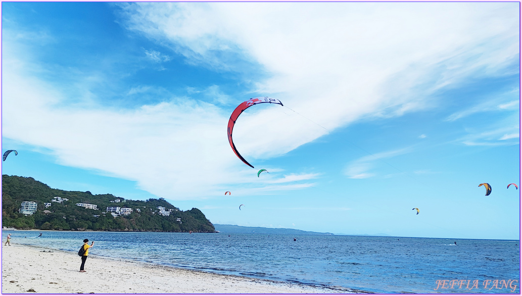 Boracay,布拉波海灘Bulabog Beach,拖曳傘,普卡貝殼海灘Puka Shell Beach,東南亞旅遊,沙雕城堡,滑板衝浪,菲律賓,長灘島觀光海灘,風帆船