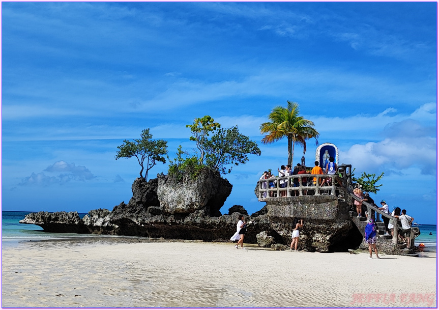 Boracay,一號碼頭,東南亞旅遊,聖母礁岩（Willy’s Rock）,菲律賓,風帆船(ＰＡＲＡＷ帕洛)賞夕陽