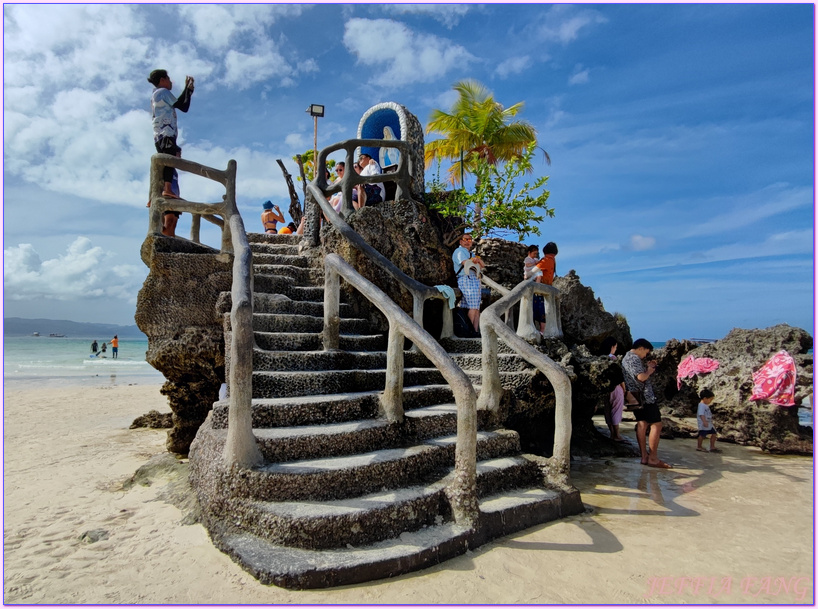 Boracay,一號碼頭,東南亞旅遊,聖母礁岩（Willy’s Rock）,菲律賓,風帆船(ＰＡＲＡＷ帕洛)賞夕陽