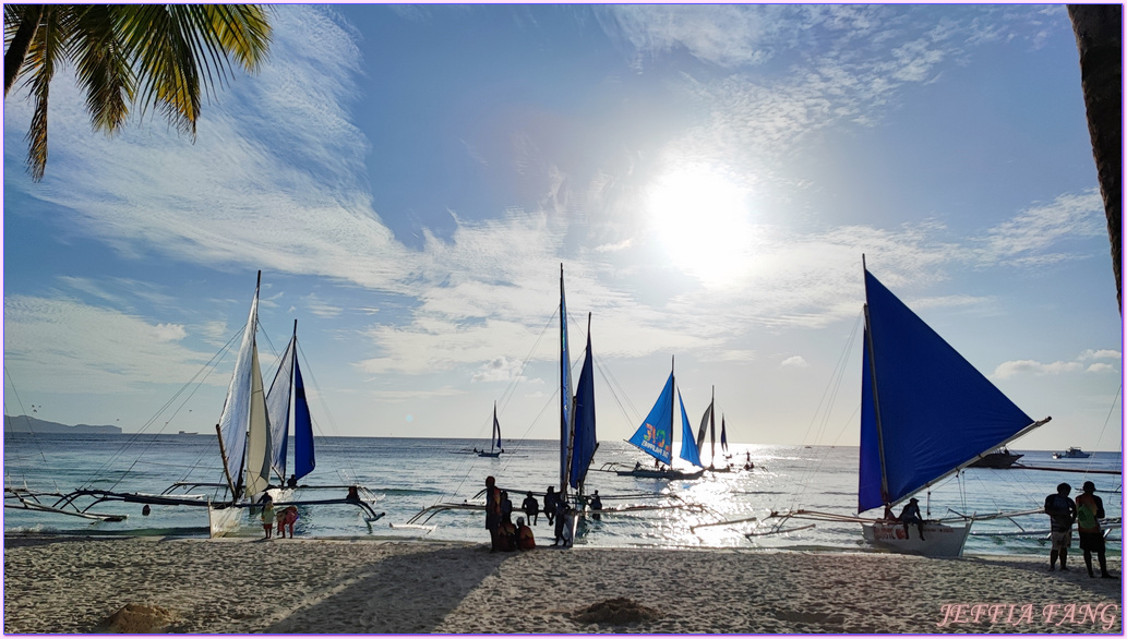 Boracay,一號碼頭,東南亞旅遊,聖母礁岩（Willy’s Rock）,菲律賓,風帆船(ＰＡＲＡＷ帕洛)賞夕陽