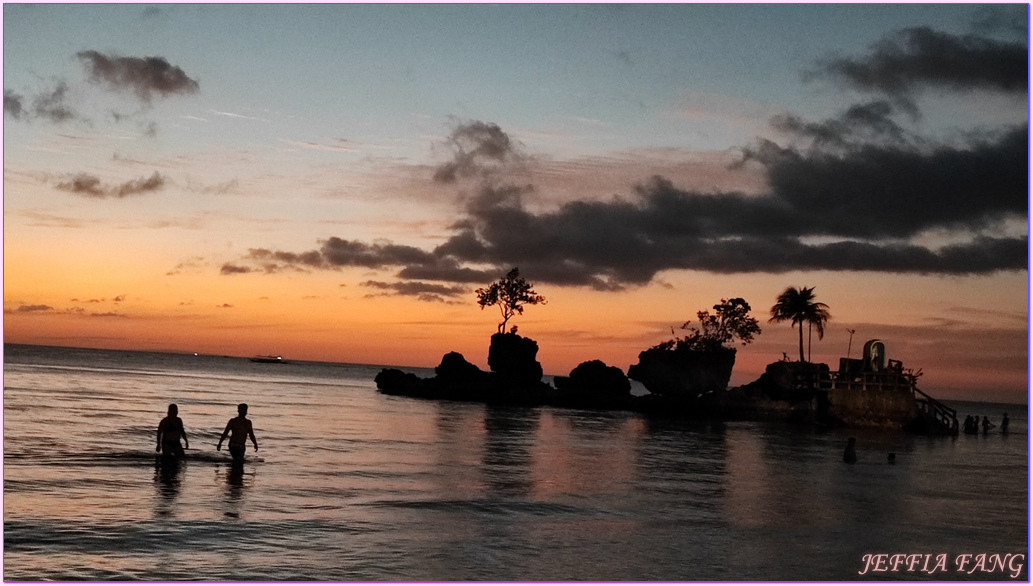 Boracay,一號碼頭,東南亞旅遊,聖母礁岩（Willy’s Rock）,菲律賓,風帆船(ＰＡＲＡＷ帕洛)賞夕陽