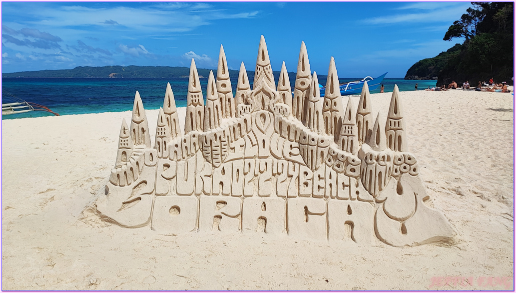 Boracay,布拉波海灘Bulabog Beach,拖曳傘,普卡貝殼海灘Puka Shell Beach,東南亞旅遊,沙雕城堡,滑板衝浪,菲律賓,長灘島觀光海灘,風帆船