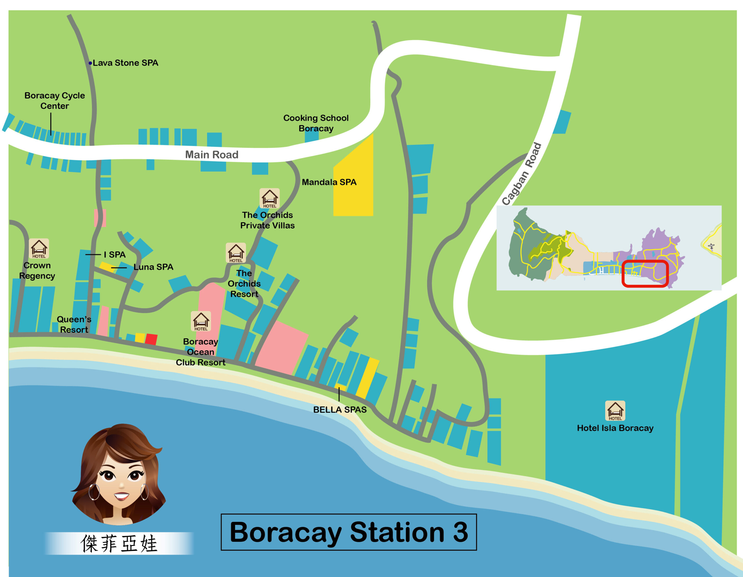 Boracay,一號碼頭,東南亞旅遊,聖母礁岩（Willy’s Rock）,菲律賓,風帆船(ＰＡＲＡＷ帕洛)賞夕陽