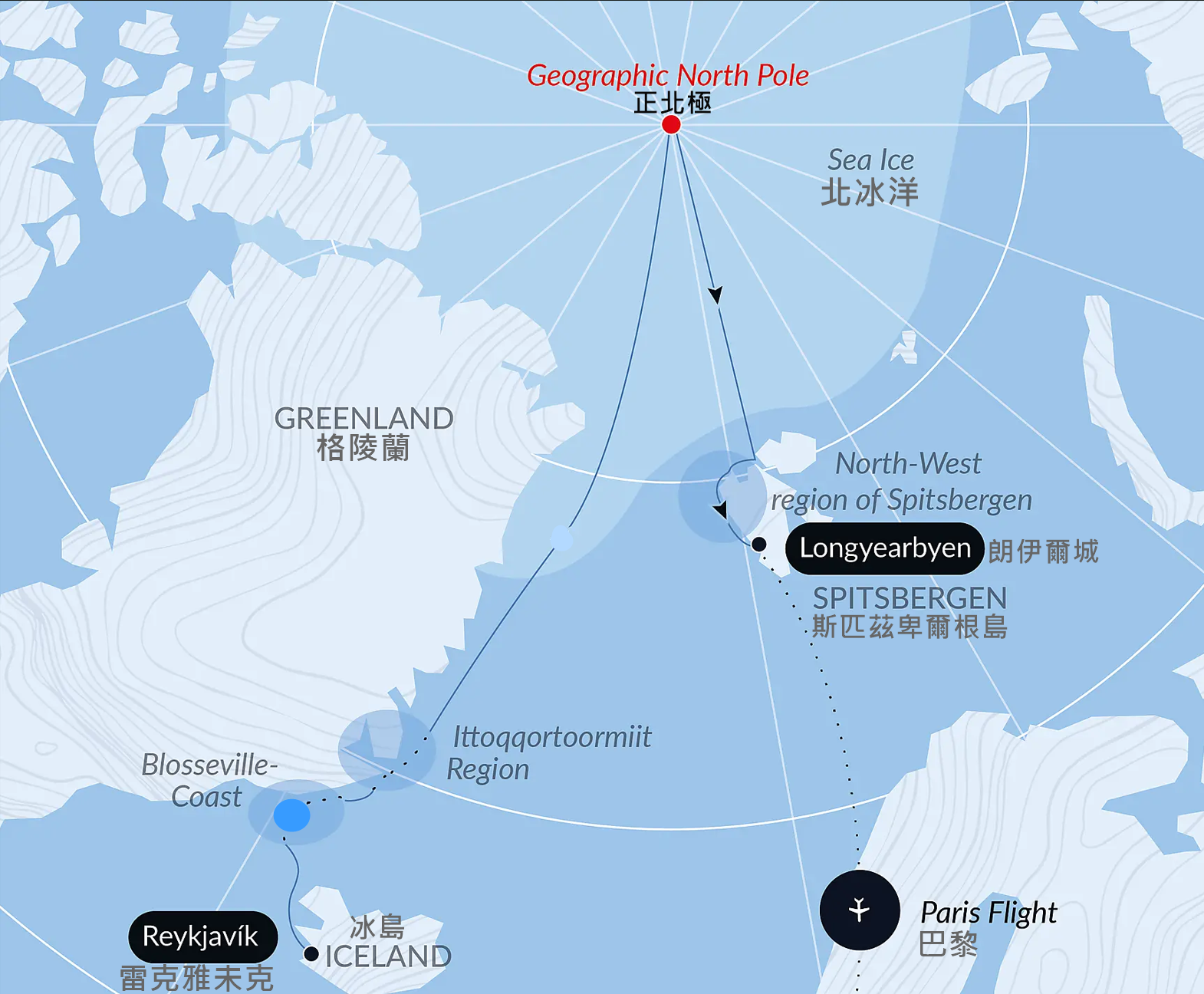 The Geographic Noth Pole,北極Arctic,北緯90度,指揮官夏古號Le Commandant Charcot,極地之旅,正北極,鳳凰旅遊PhoenixTour,龐洛PONANT郵輪