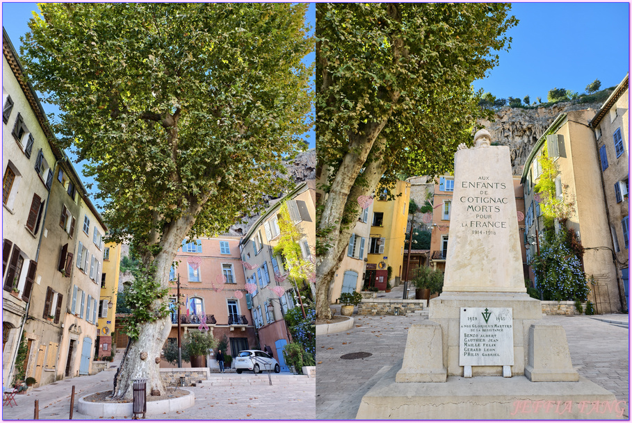 Rocher et grottes troglodytes de Cotignac,普羅旺斯Provence,法國France,法國旅遊,科蒂尼亞克 Cotignac