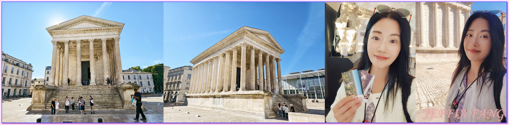 世界文化遺產,加爾Gard,奧克西塔尼Occitanie,尼姆Nimes,尼姆競技場Les Arènes de Nîmes,方形神殿Maison Carrée 世界文化遺產,加爾Gard,奧克西塔尼Occitanie,尼姆Nimes,尼姆競技場Les Arènes de Nîmes,方形神殿Maison Carrée
