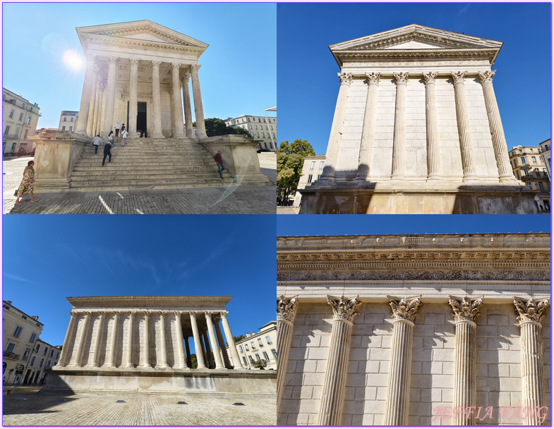 世界文化遺產,加爾Gard,奧克西塔尼Occitanie,尼姆Nimes,尼姆競技場Les Arènes de Nîmes,方形神殿Maison Carrée 世界文化遺產,加爾Gard,奧克西塔尼Occitanie,尼姆Nimes,尼姆競技場Les Arènes de Nîmes,方形神殿Maison Carrée