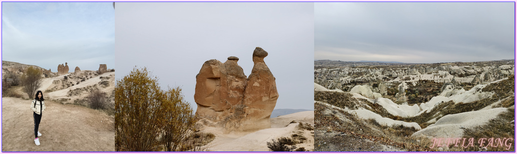 卡帕多奇亞Cappadocia,土耳其Turkiye,土耳其旅遊,格雷梅Goreme,烏奇沙城堡Uchisar Castle,獵人谷Hunting Valley,駱駝岩Camel Rock,鴿子谷Pigeon Valley