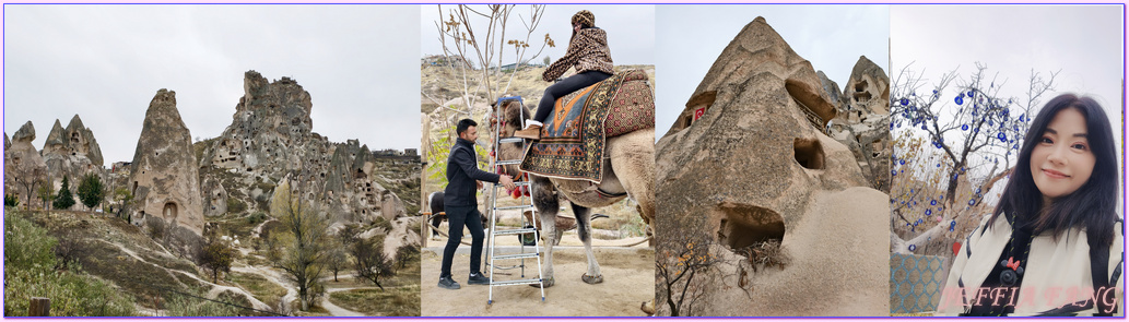 卡帕多奇亞Cappadocia,土耳其Turkiye,土耳其旅遊,格雷梅Goreme,烏奇沙城堡Uchisar Castle,獵人谷Hunting Valley,駱駝岩Camel Rock,鴿子谷Pigeon Valley