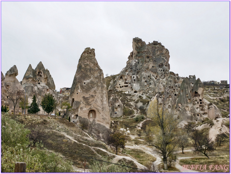 卡帕多奇亞Cappadocia,土耳其Turkiye,土耳其旅遊,格雷梅Goreme,烏奇沙城堡Uchisar Castle,獵人谷Hunting Valley,駱駝岩Camel Rock,鴿子谷Pigeon Valley