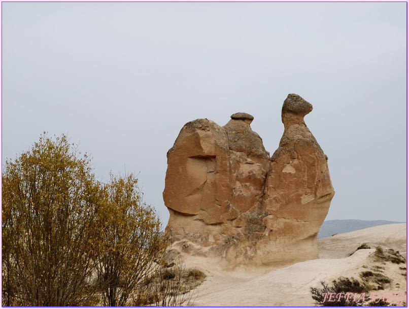 卡帕多奇亞Cappadocia,土耳其Turkiye,土耳其旅遊,格雷梅Goreme,烏奇沙城堡Uchisar Castle,獵人谷Hunting Valley,駱駝岩Camel Rock,鴿子谷Pigeon Valley