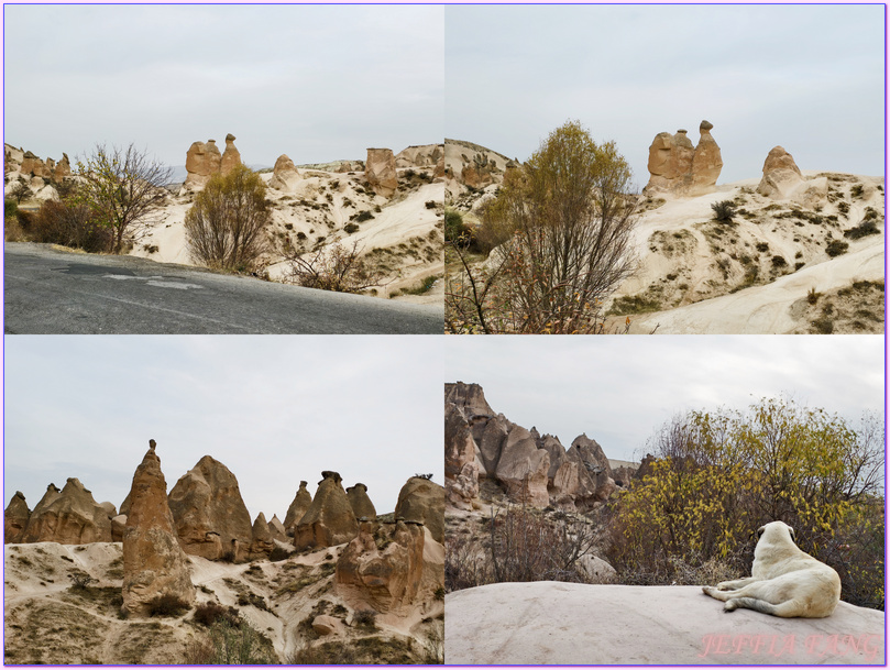 卡帕多奇亞Cappadocia,土耳其Turkiye,土耳其旅遊,格雷梅Goreme,烏奇沙城堡Uchisar Castle,獵人谷Hunting Valley,駱駝岩Camel Rock,鴿子谷Pigeon Valley