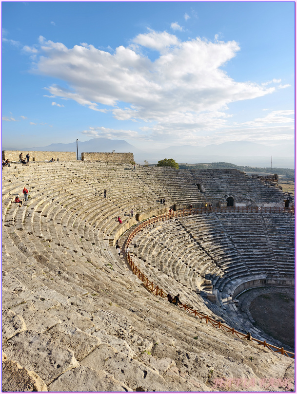 世界自然文化雙遺產,土耳其Turkiye,土耳其愛情海區,土耳其旅遊,希拉波里斯古城Hierapolis,帕穆卡麗PAMUKKALE棉堡